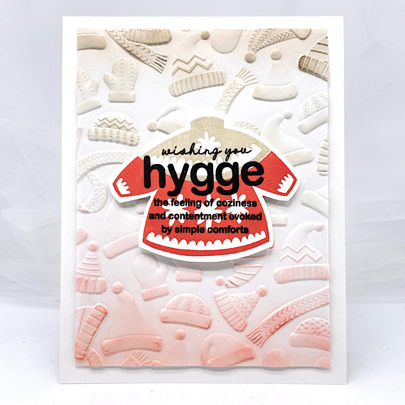 CZ Design Clear Stamps Warmest Wishes cz287c Winter Card