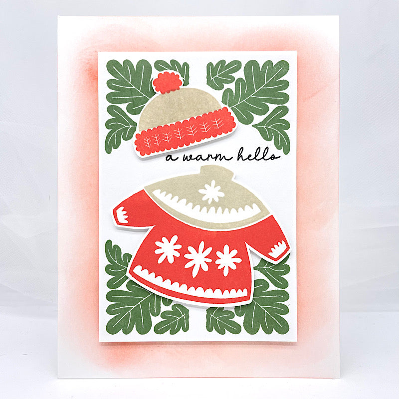 CZ Design Clear Stamps Warmest Wishes cz287c Winter Card | color-code:ALT04