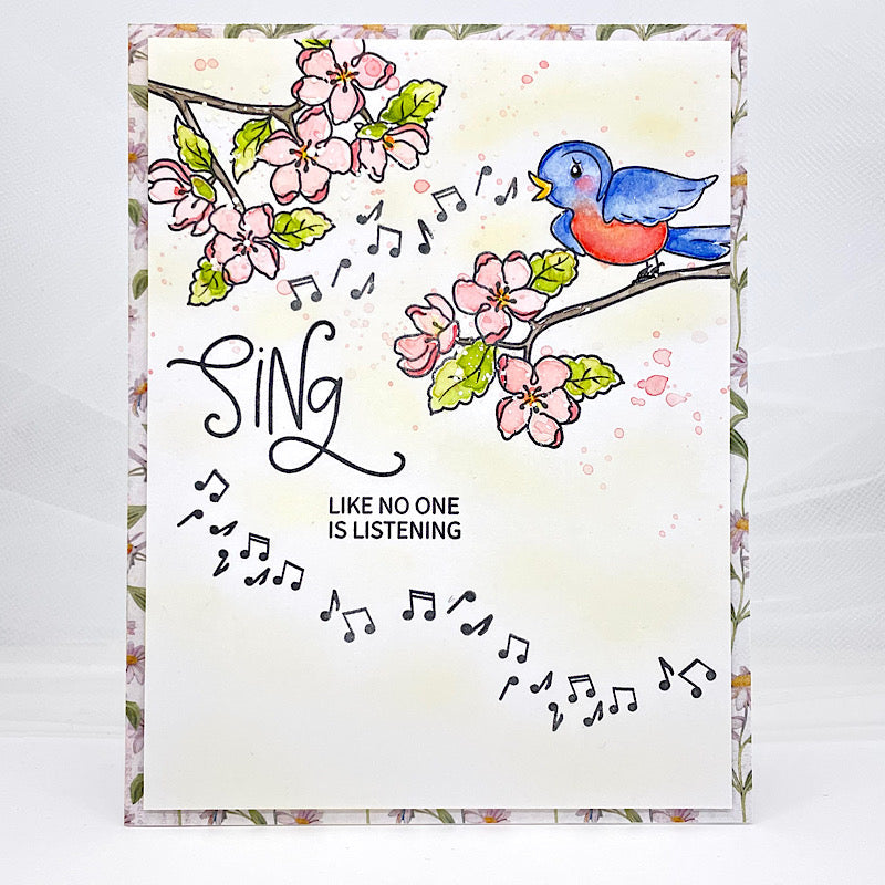 Simon Says Clear Stamps Tweet Friend 2175ssc Springtime Card