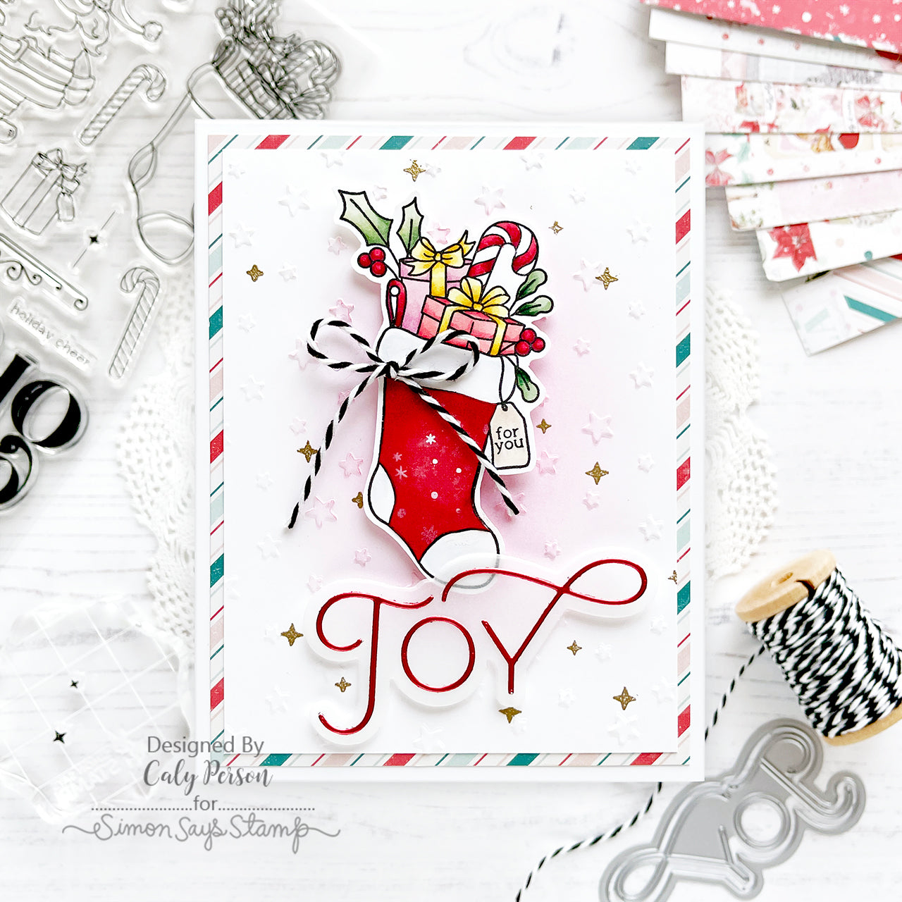 Simon Says Stamps and Dies Christmas Cheer set884cc Christmas Card