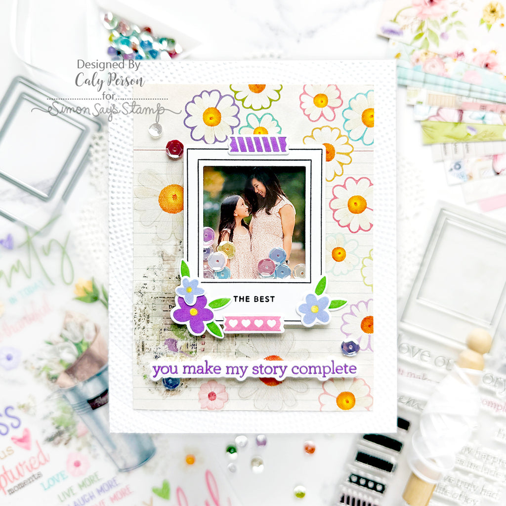 CZ Design Clear Stamps Modern Scrapbook cz288c Moments in Time Love Card | color-code:ALT10