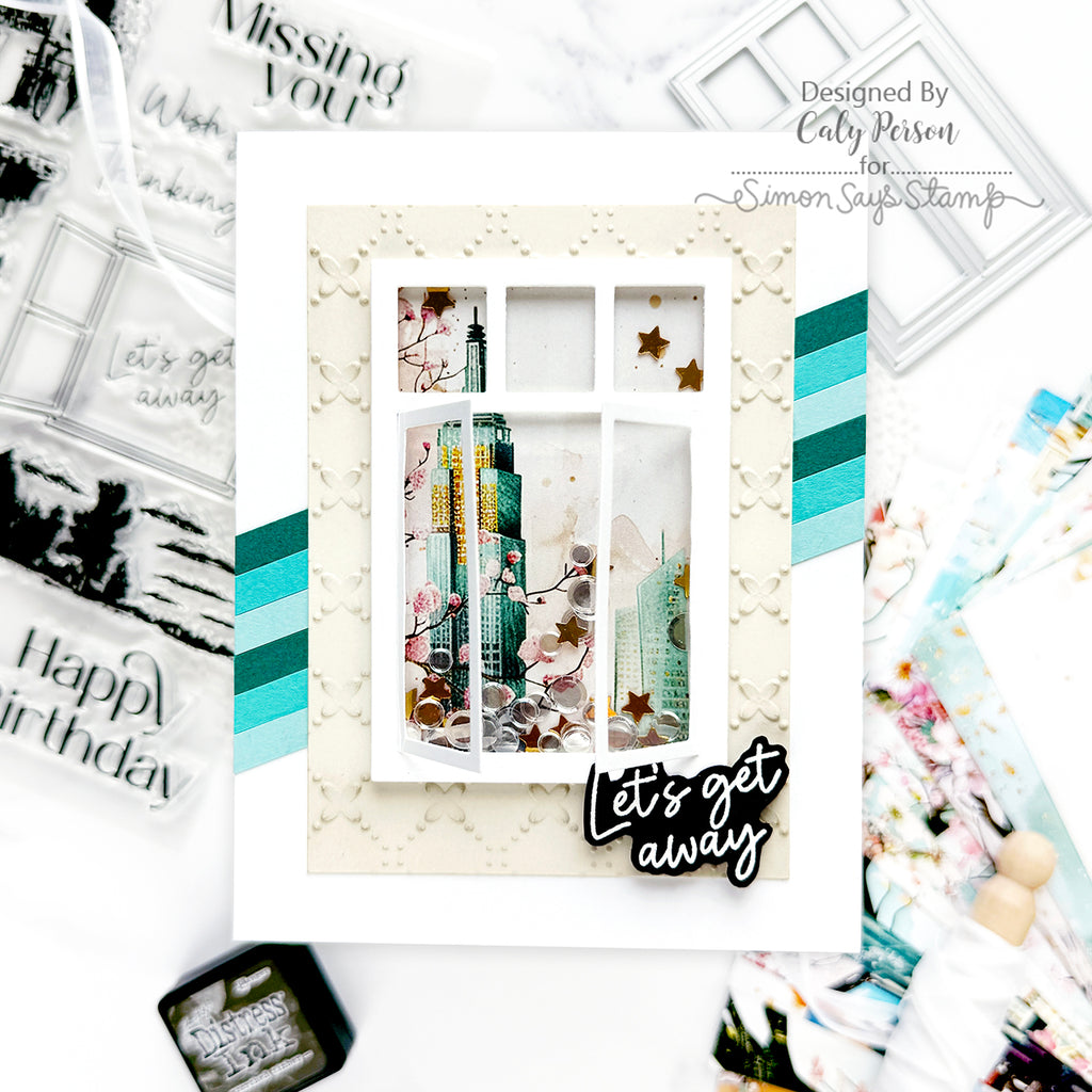 Simon Says Stamps and Dies Through the Window set1012tw Let's Get Away Card | color-code:ALT03