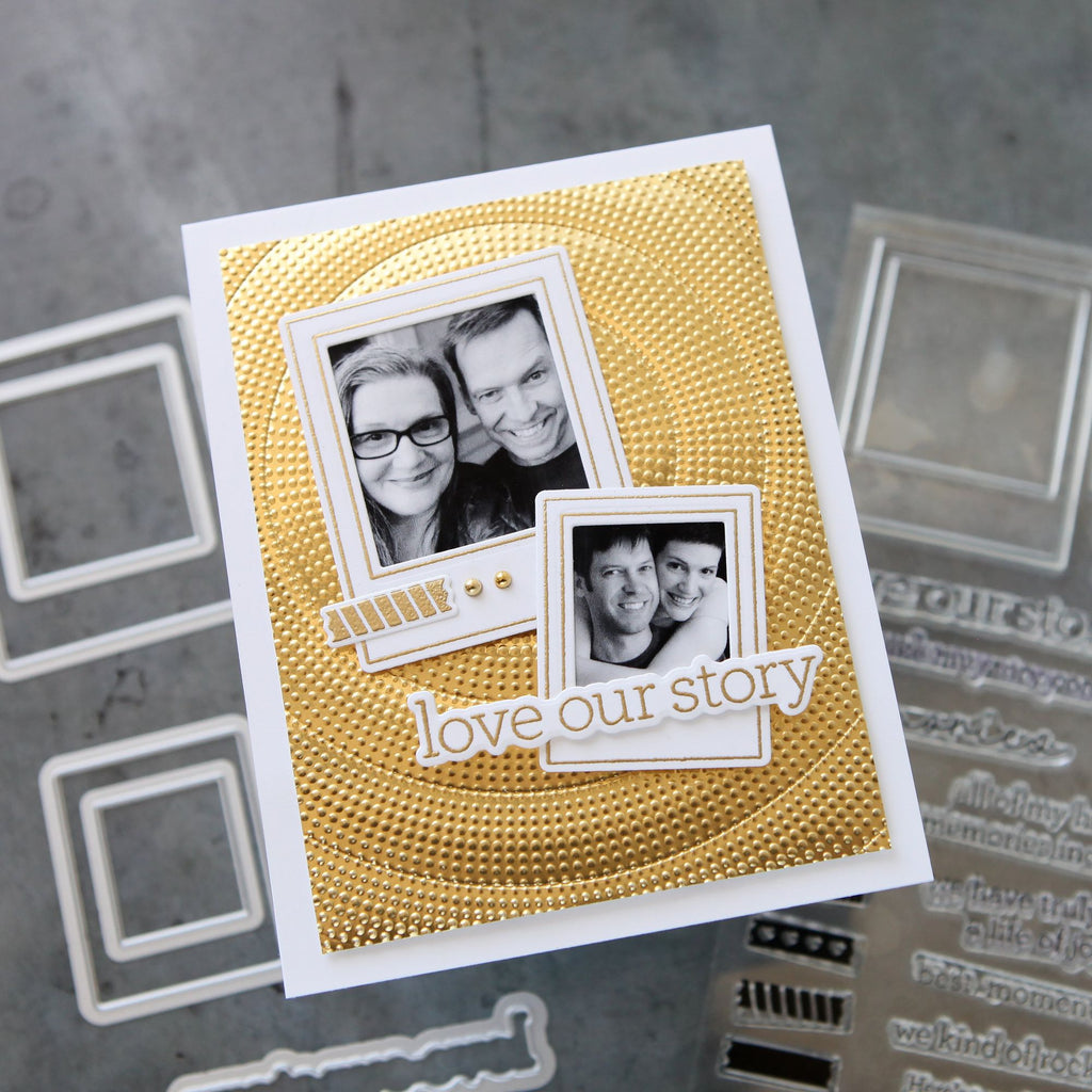 CZ Design Clear Stamps Modern Scrapbook cz288c Moments in Time Anniversary Card | color-code:ALT01