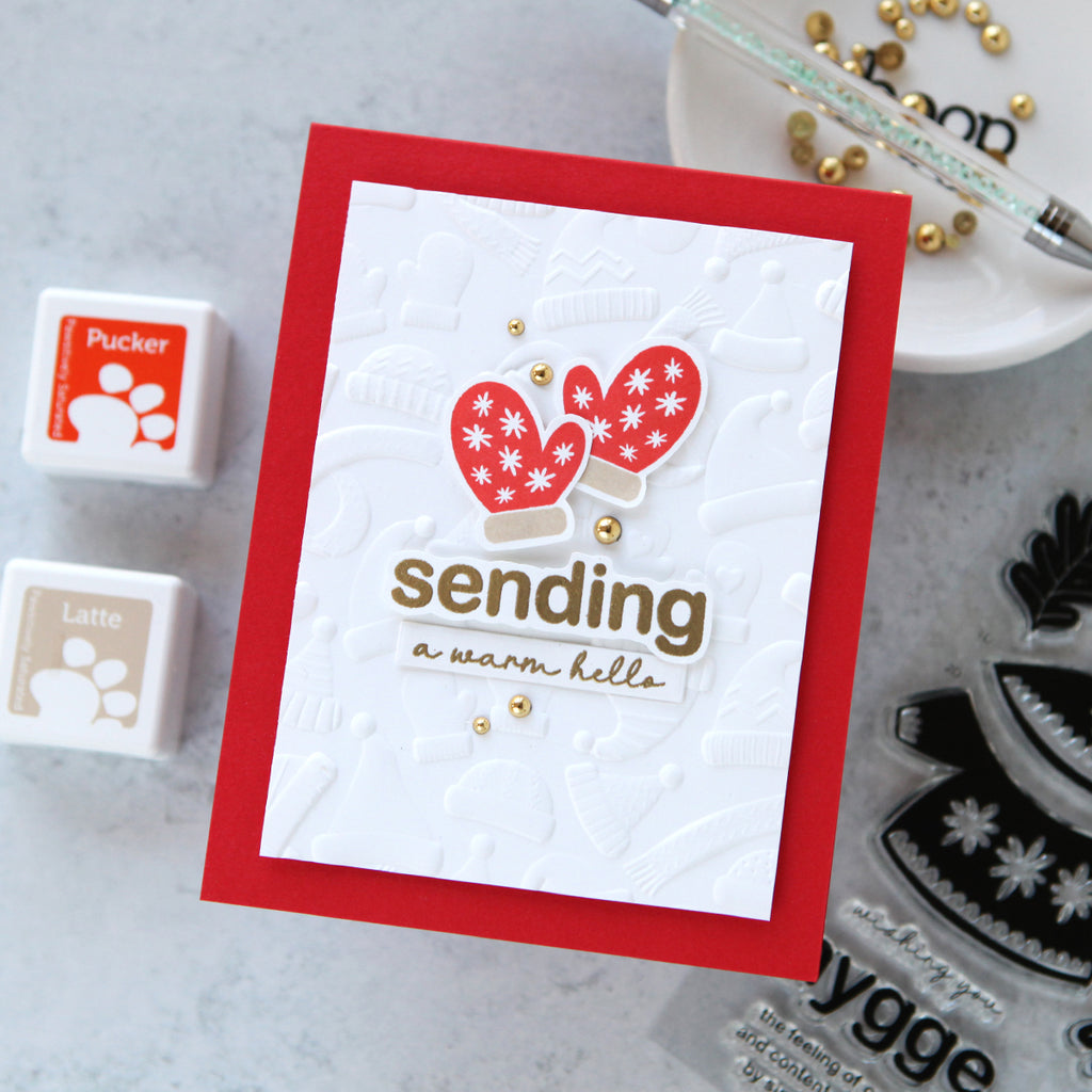 CZ Design Clear Stamps Warmest Wishes cz287c Winter Card | color-code:ALT01