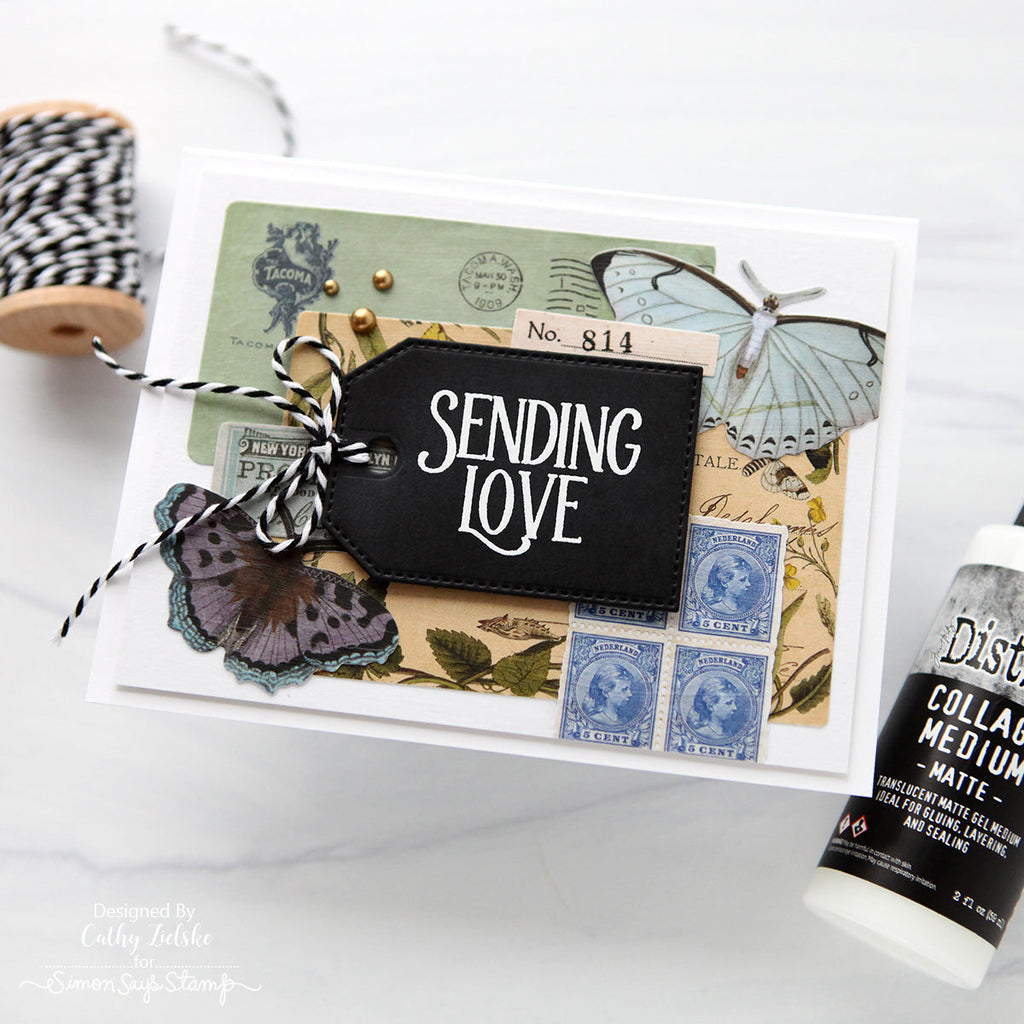 Simon Says Clear Stamps Distressed Vintage Love Notes 2195ssc Love Card | color-code:ALT06