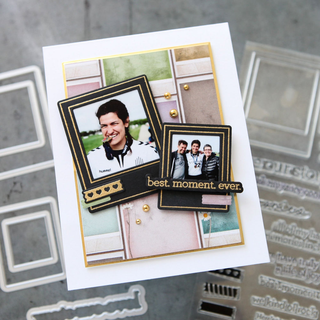 CZ Design Clear Stamps Modern Scrapbook cz288c Moments in Time Family Card | color-code:ALT02