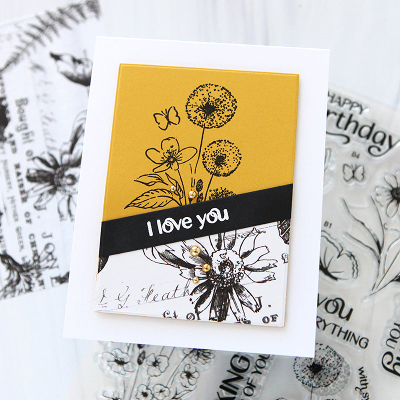 Simon Says Clear Stamps Butterfly Blossoms 2215ssc Love You Card | color-code:ALT05
