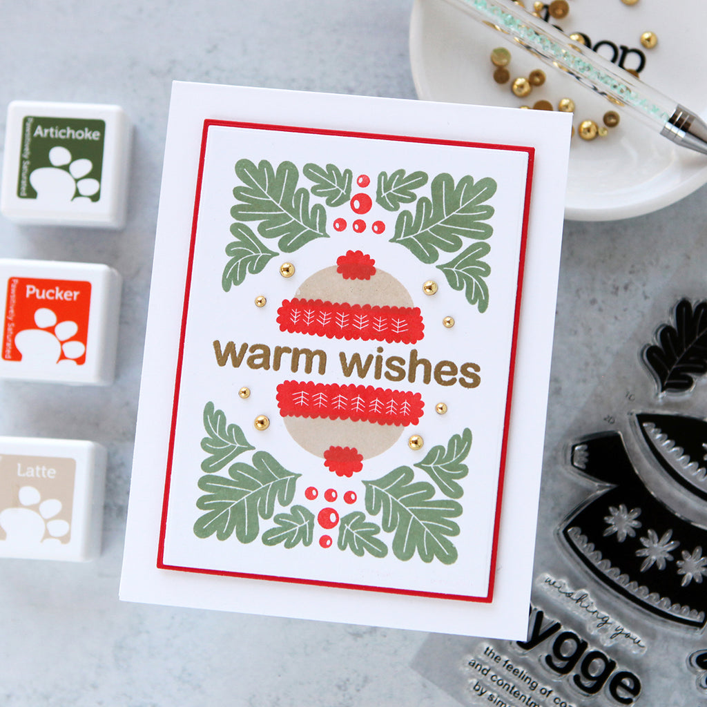 CZ Design Clear Stamps Warmest Wishes cz287c Winter Card | color-code:ALT02