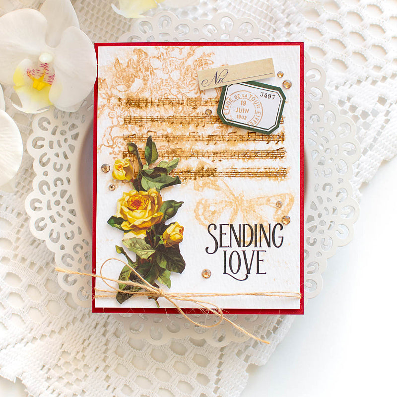 Simon Says Clear Stamps Distressed Vintage Love Notes 2195ssc Love Card | color-code:ALT12