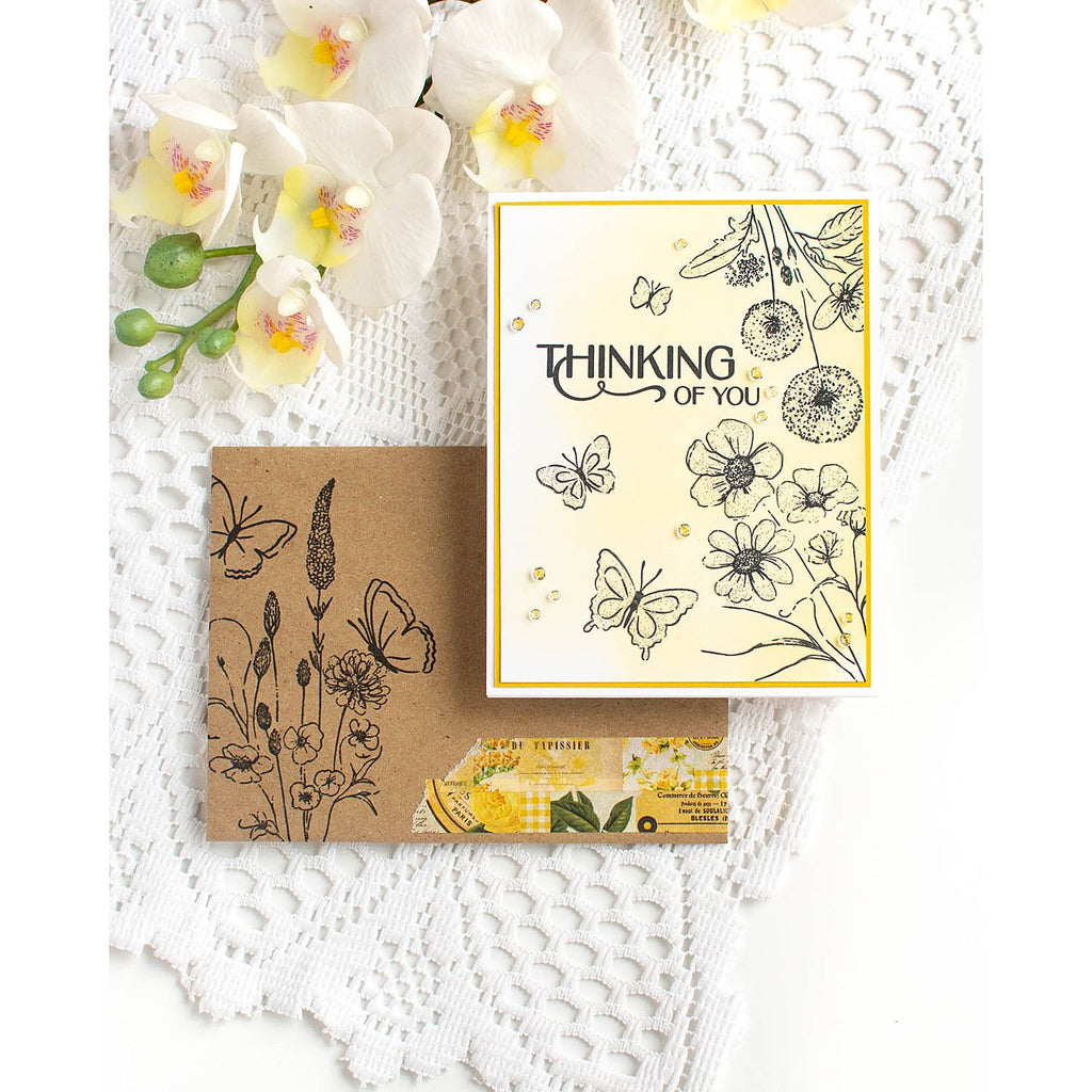 Simon Says Clear Stamps Butterfly Blossoms 2215ssc Thinking of You Card | color-code:ALT11