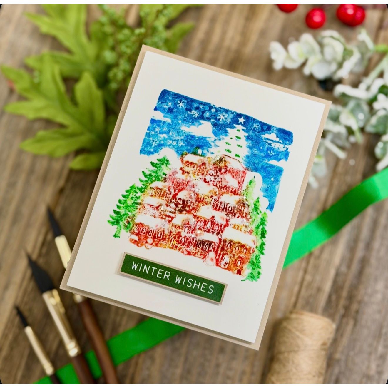 Simon Says Stamps and Dies Bright Christmas set1120bc Christmas Card