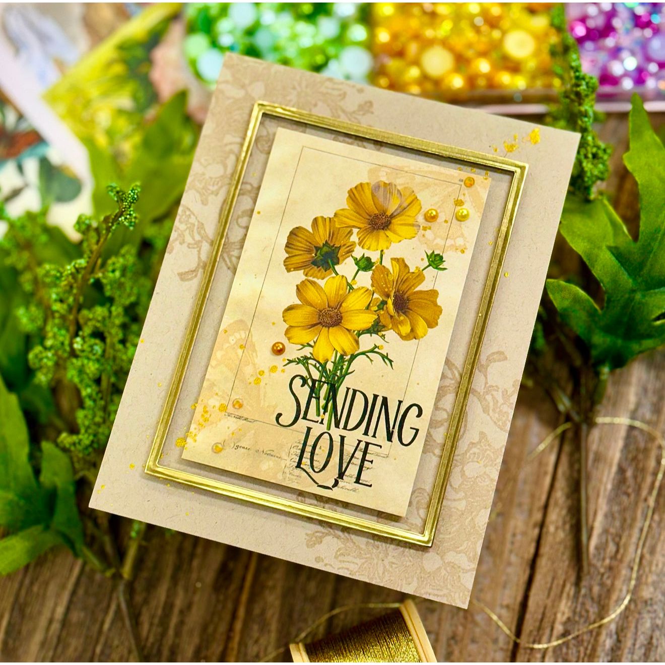 Simon Says Clear Stamps Distressed Vintage Love Notes 2195ssc Love Card