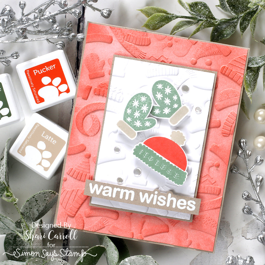 CZ Design Clear Stamps Warmest Wishes cz287c Winter Card | color-code:ALT03