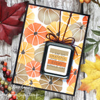 CZ Design Clear Stamps A2 Grid Basics cz399c Grateful Card