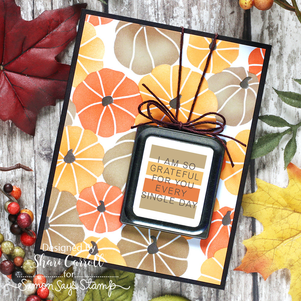 CZ Design Clear Stamps A2 Grid Basics cz399c Grateful Card