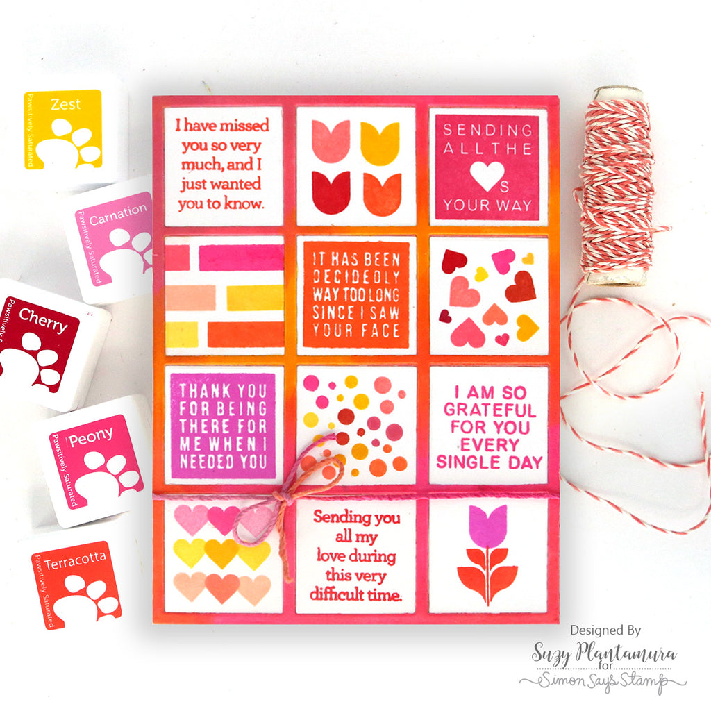 CZ Design Clear Stamps A2 Grid Basics cz399c Friend Card | color-code:ALT03