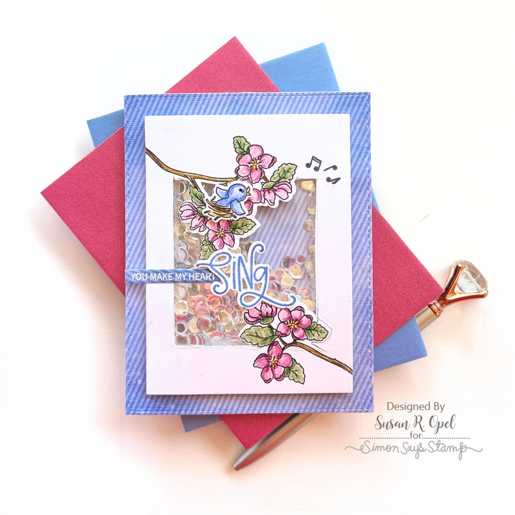 Simon Says Clear Stamps Tweet Friend 2175ssc Springtime Card