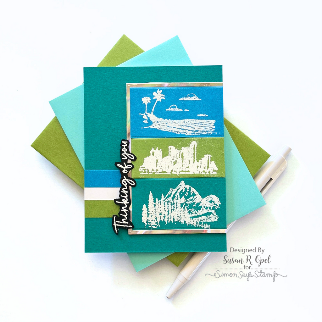 Simon Says Stamps and Dies Through the Window set1012tw Thinking of You Card