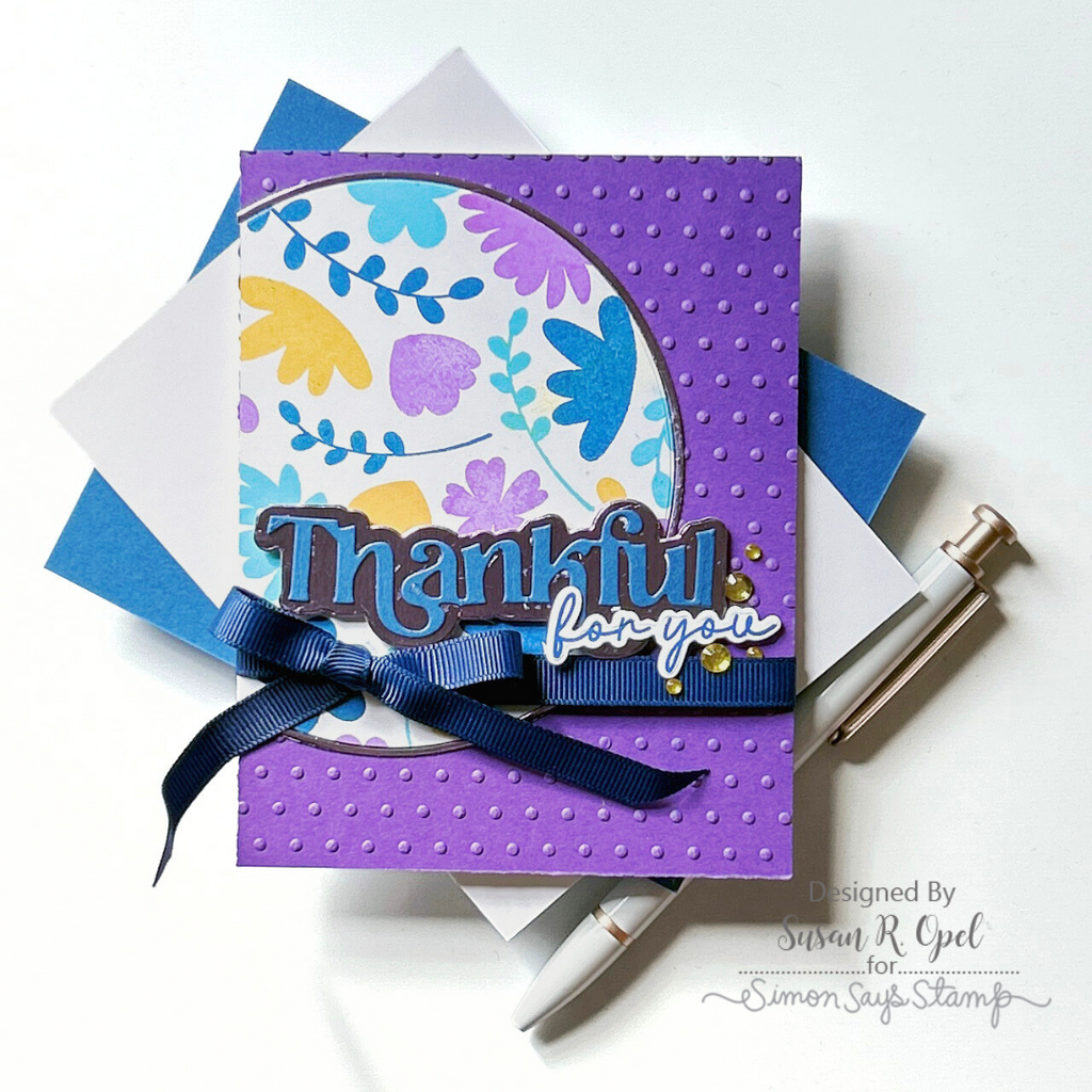 CZ Design Clear Stamps Chunky Thankful Greetings cz284c Thankful Card