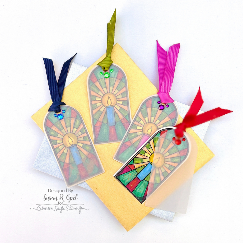 Simon Says Clear Stamp Stained Glass Christmas 2147ssc Christmas Tags | color-code:ALT08