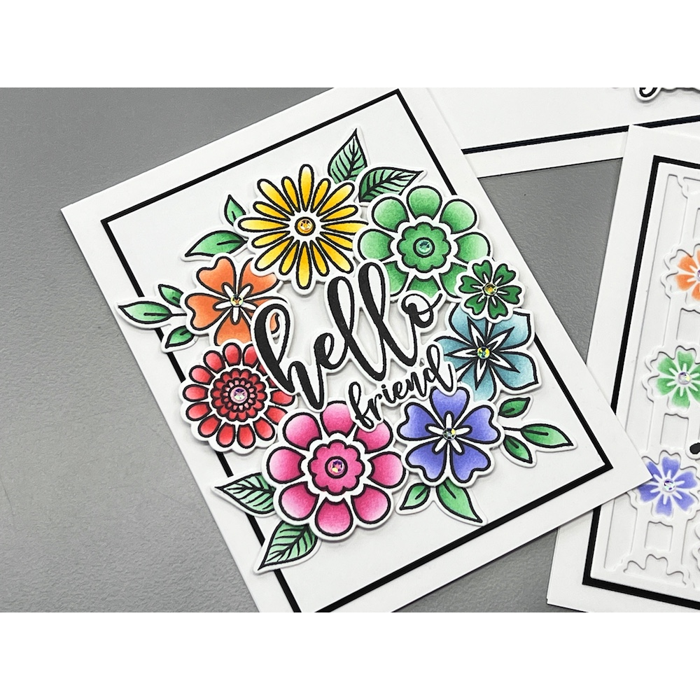 Gina K Designs for Simon Says Stamp Bold Blooms Wafer Dies 1354sdc Friend Card | color-code:ALT02