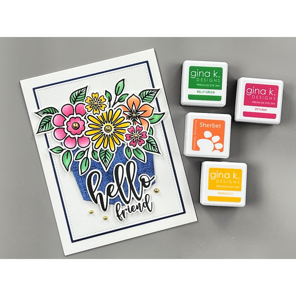 Gina K Designs for Simon Says Clear Stamps Bold Blooms 2242ssc Friend Card | color-code:ALT04