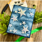 Rainbow Splash Bold Stars Wafer Dies rsd604c Encouragement Card
