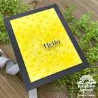 Rainbow Splash Embossing Folder Twinkling Stars rsef6 Hello Card