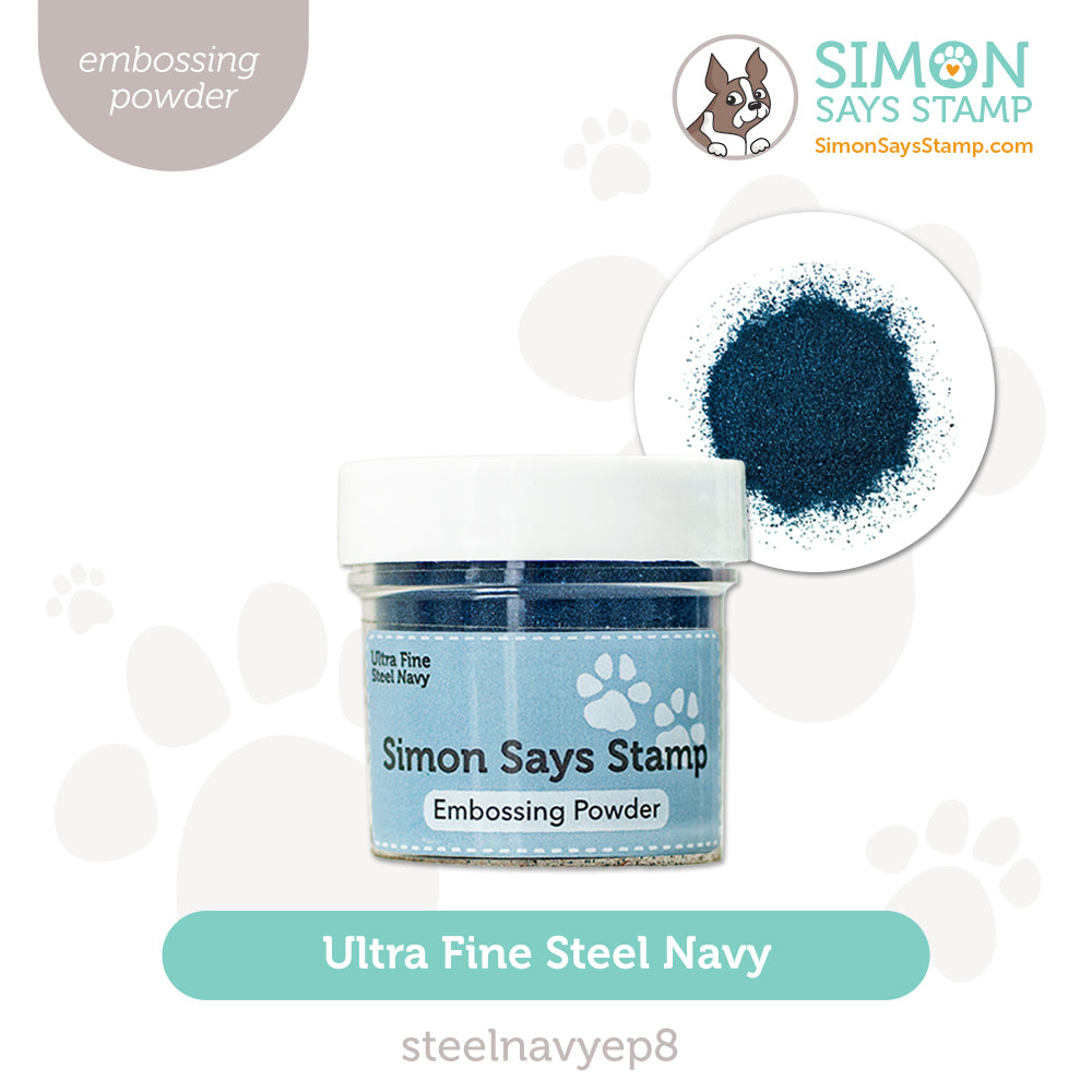Simon Says Stamp EMBOSSING POWDER STEEL NAVY STEELNAVYEP8
