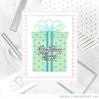 Papertrey Ink Beautiful Bows Stencils-0061 birthday hugs