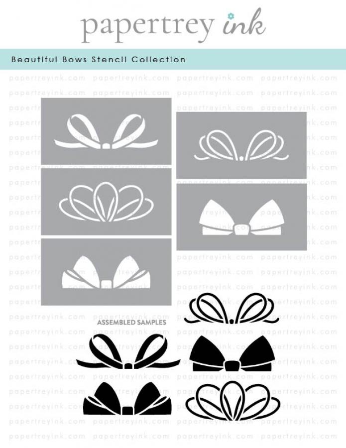 Papertrey Ink Beautiful Bows Stencils-0061