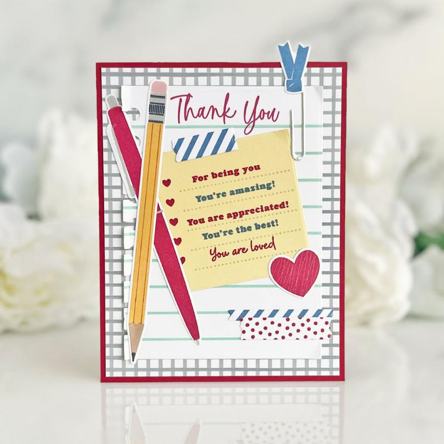 Papertrey Ink Just Notes Stencils-0066 thank you