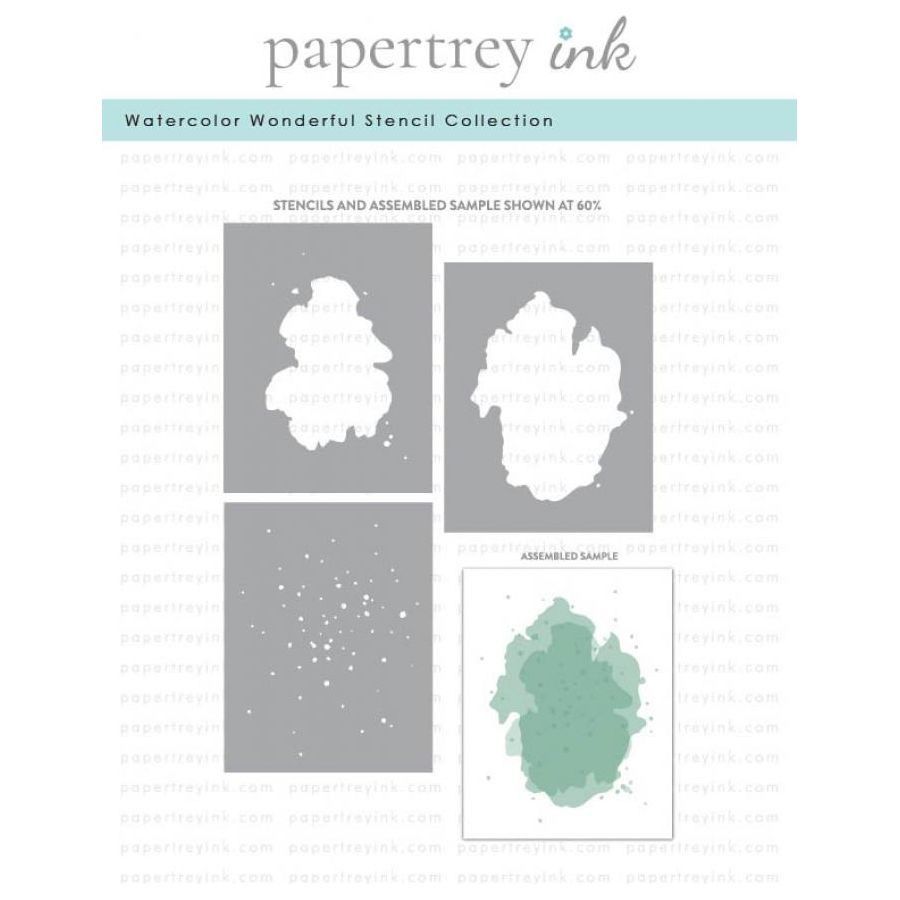 Papertrey Ink Watercolor Wonderful Stencils-0067