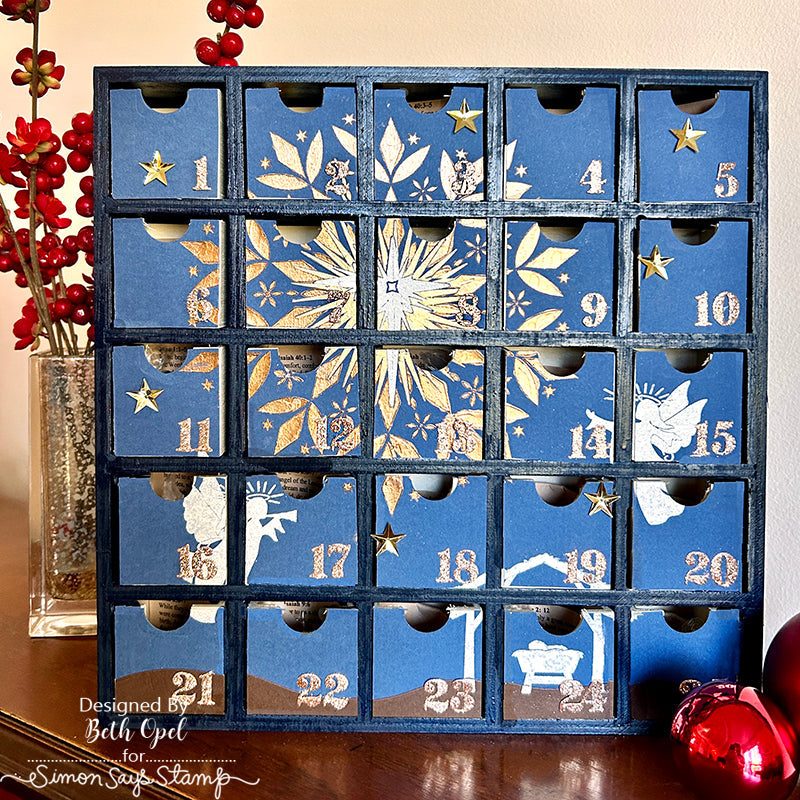 PREORDER Simon Says Stamp Stencils Stylized Mandala ssst221715c Christmas Countdown | color-code:ALT01