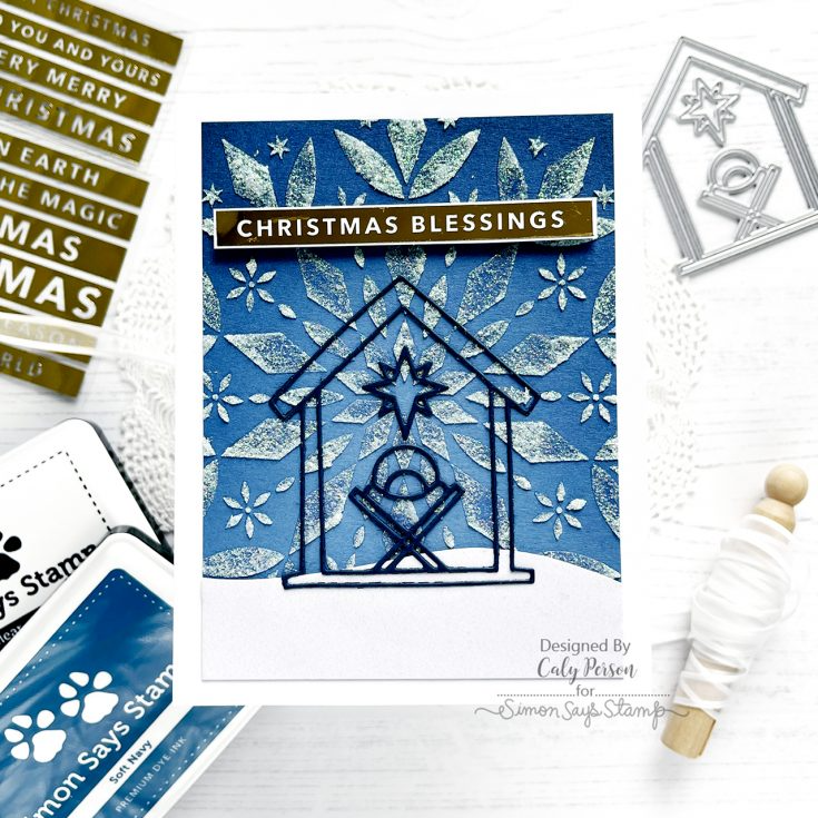 PREORDER Simon Says Stamp Stencils Stylized Mandala ssst221715c Christmas Card | color-code:ALT02