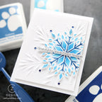Simon Says Stamp Set of 2 Stencils Crystal Snowflake 1112stc Grateful Card | color-code:ALT02