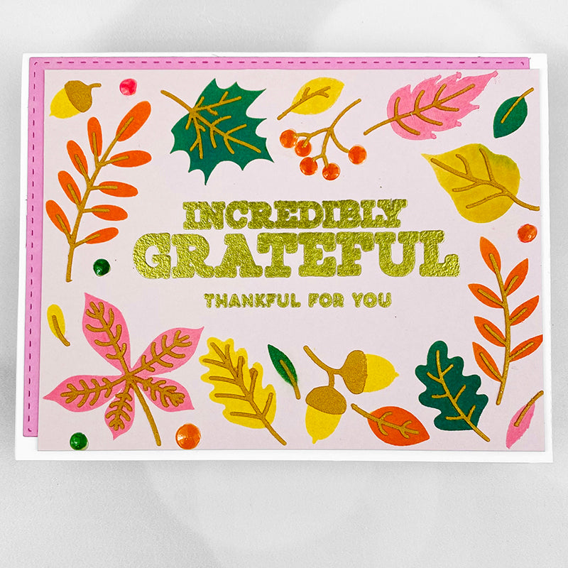 Simon Says Stamp Stencils Autumn Frame ssst221719 Grateful Card