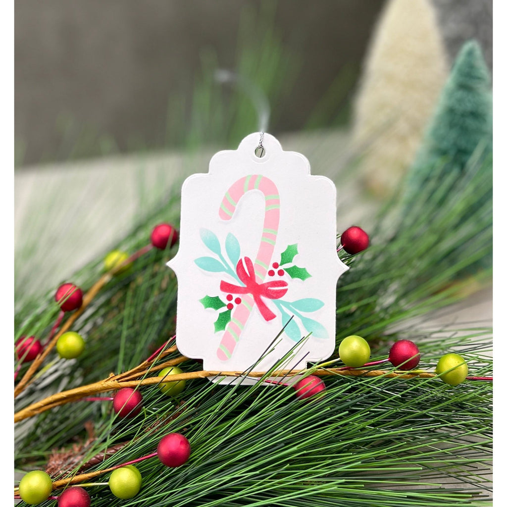 Simon Says Stamp Stencils Festive Candy Cane ssst221718 Christmas Tags