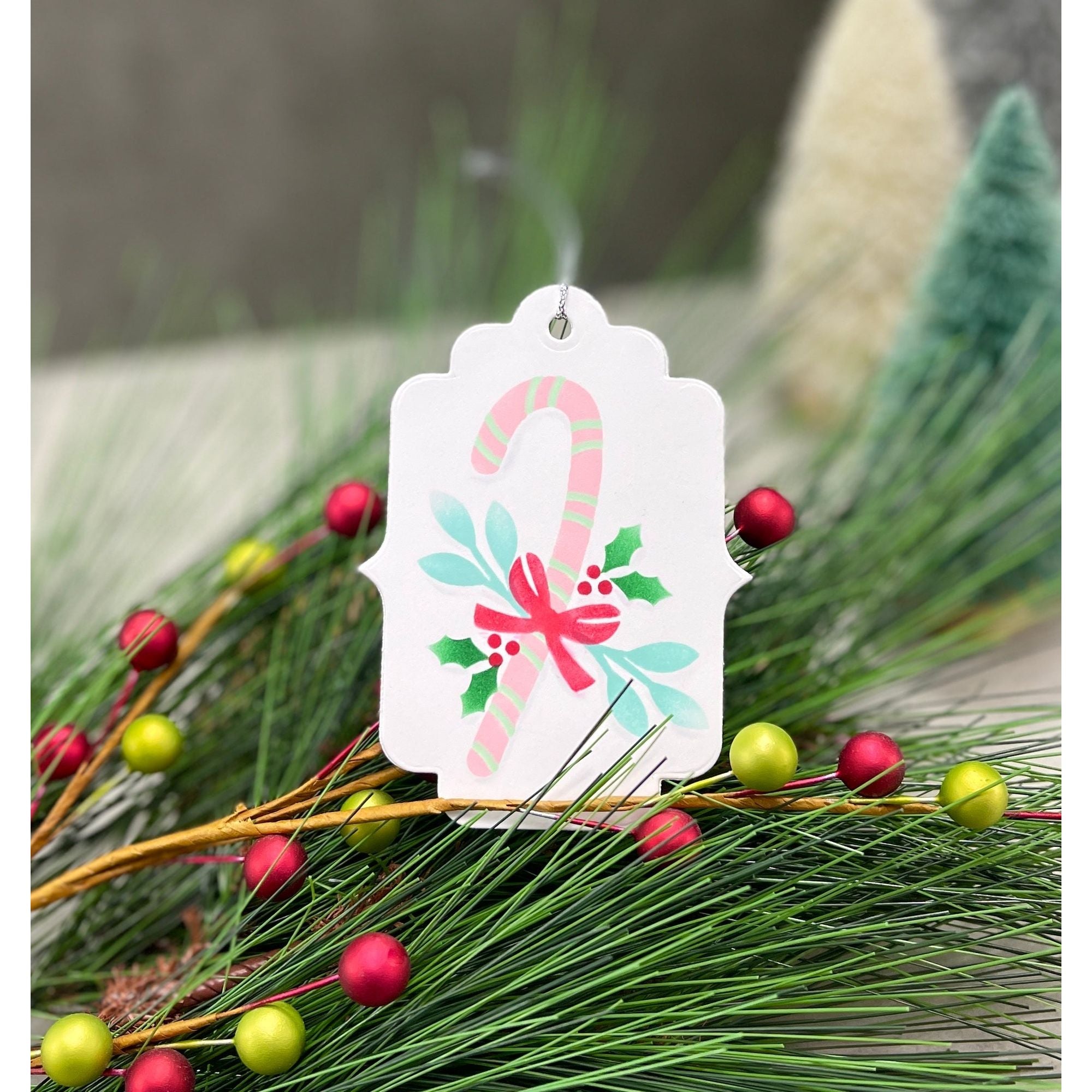 Simon Says Stamp Stencils Festive Candy Cane ssst221718 Christmas Tags
