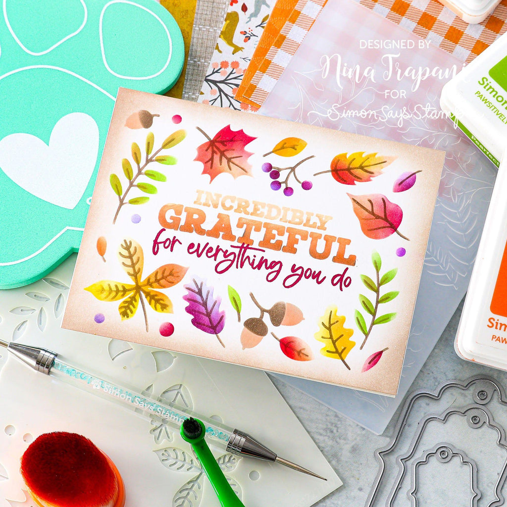 Simon Says Stamp Stencils Autumn Frame ssst221719 Grateful Card | color-code:ALT03