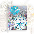 Simon Says Stamp Set of 2 Stencils Crystal Snowflake 1112stc Winter Card | color-code:ALT05