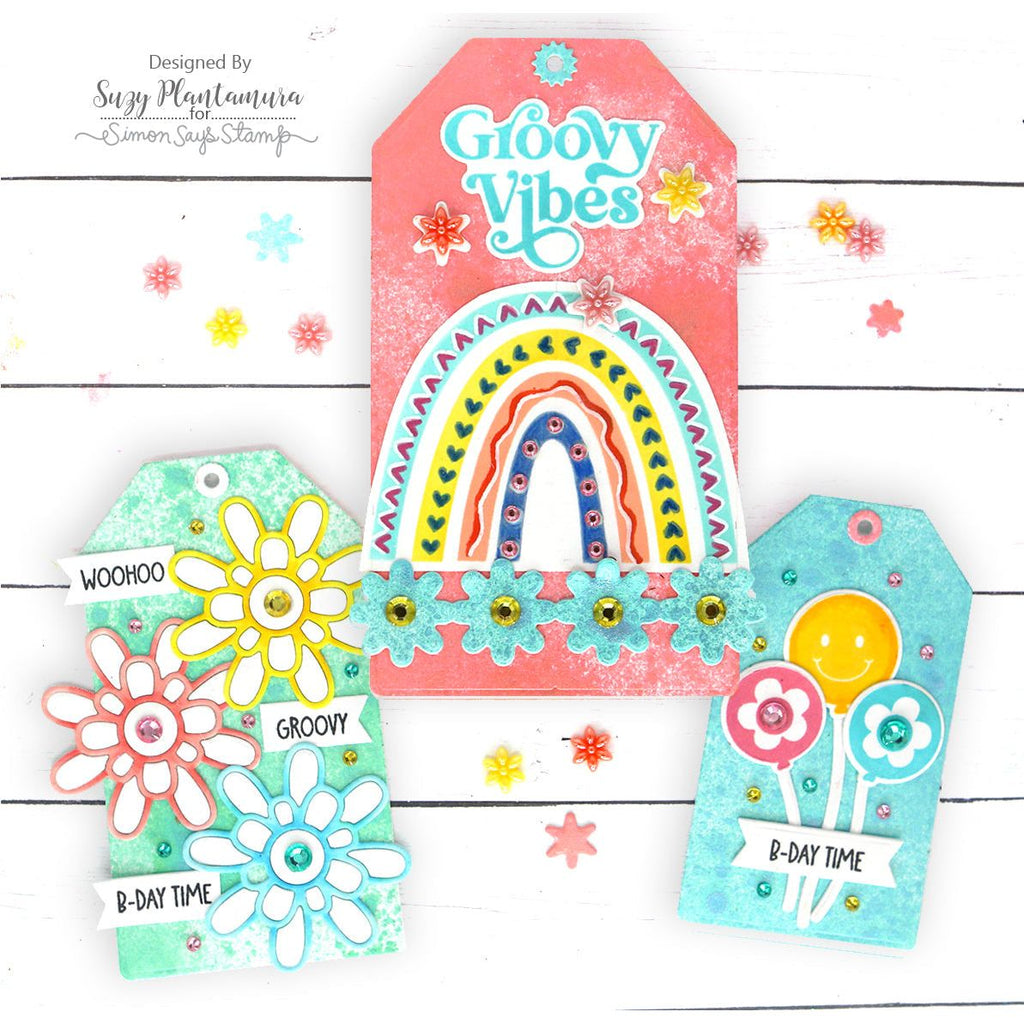 Simon Says Stamp Stencils Boho Rainbow ssst221711 Boho Birthday Tags | color-code:ALT03