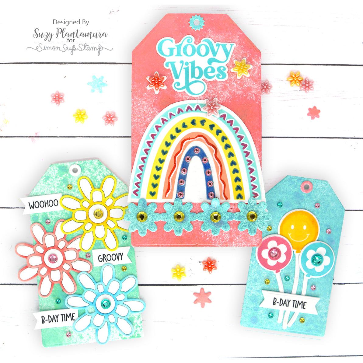Simon Says Stamp Stencils Boho Rainbow ssst221711 Boho Birthday Tags | color-code:ALT03
