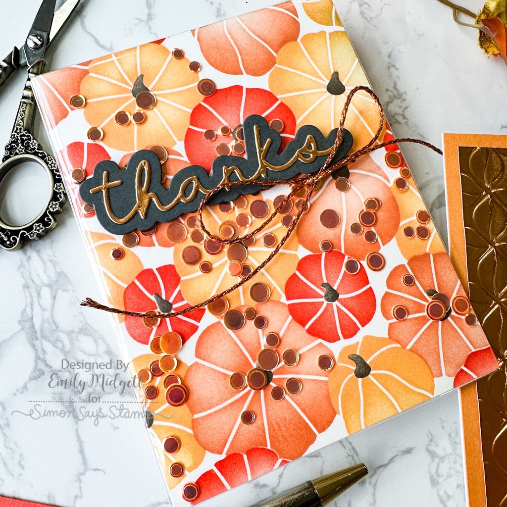 Simon Says Stamp Stencils Pumpkin Patch 1100st Thanks Card | color-code:ALT02