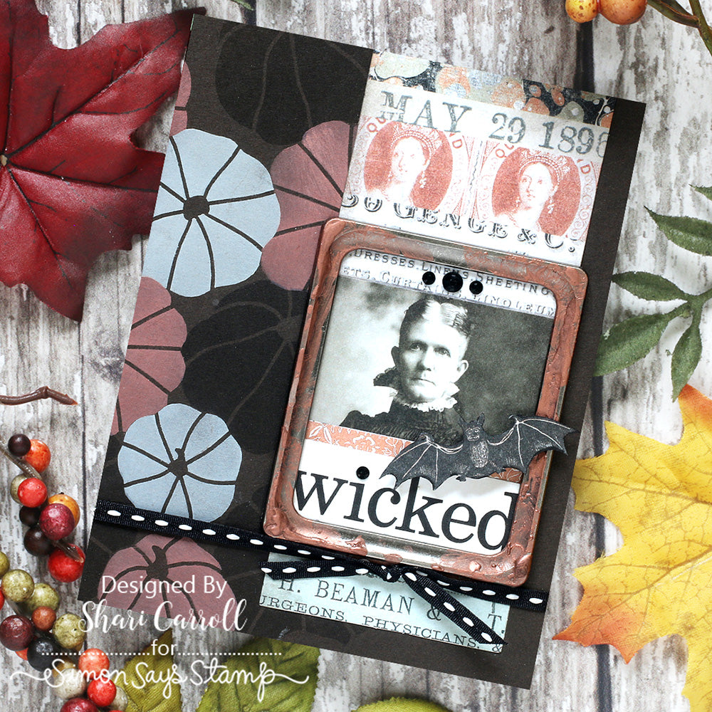 Simon Says Stamp Stencils Pumpkin Patch 1100st Halloween Card