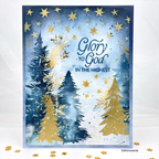 Simon Says Stamp Stencil Snowy Hills 1108st Christmas Card | color-code:ALT01