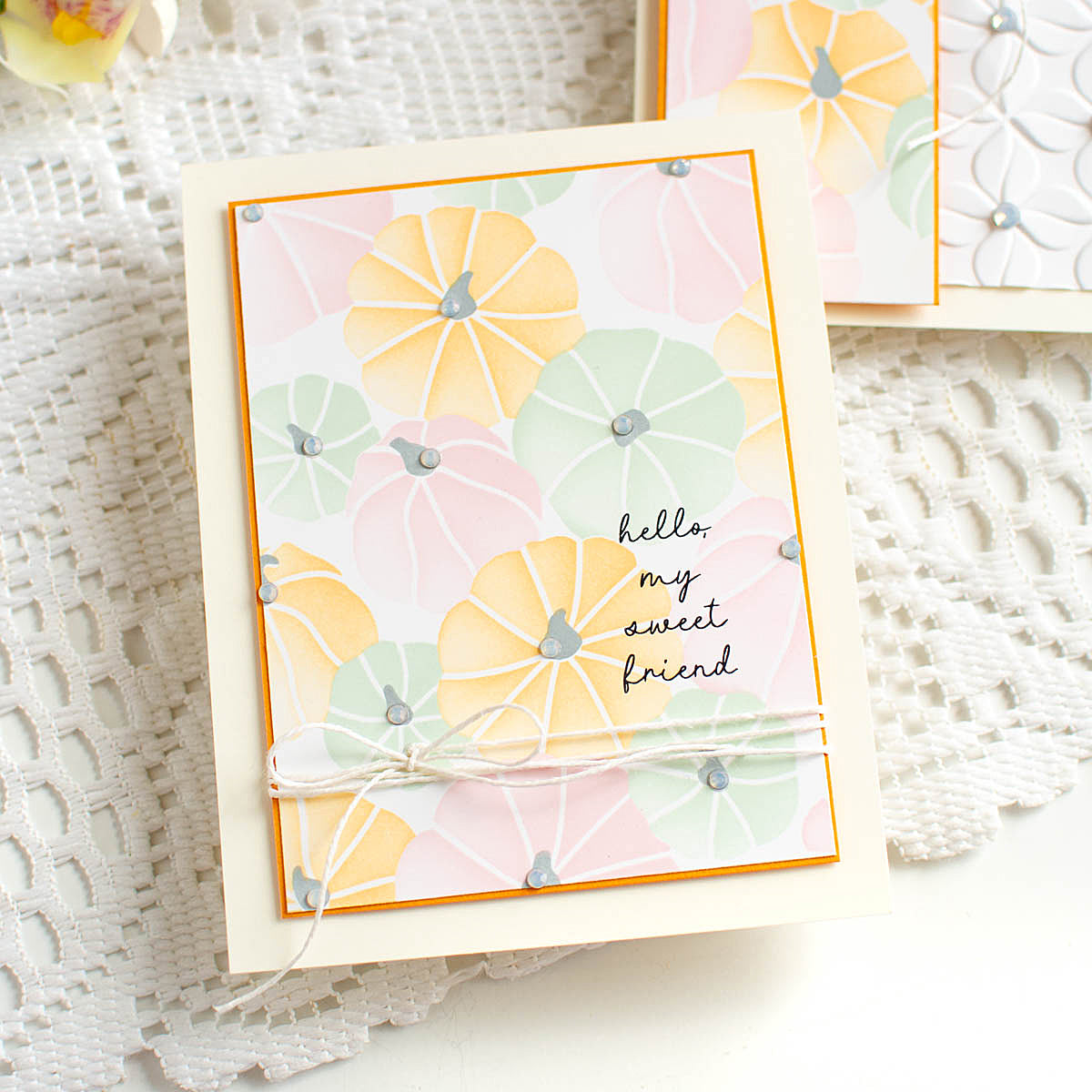 Simon Says Stamp Stencils Pumpkin Patch 1100st Friend Card | color-code:ALT06