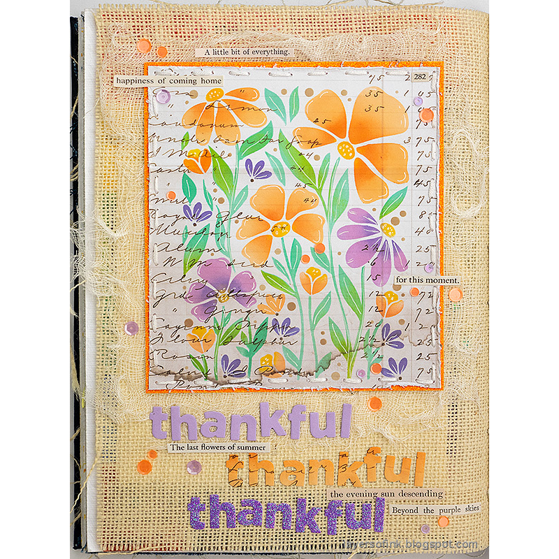 Simon Says Stamp Stencils Floral Whimsy ssst221683 Stamptember Thankful Art Journal | color-code:ALT05