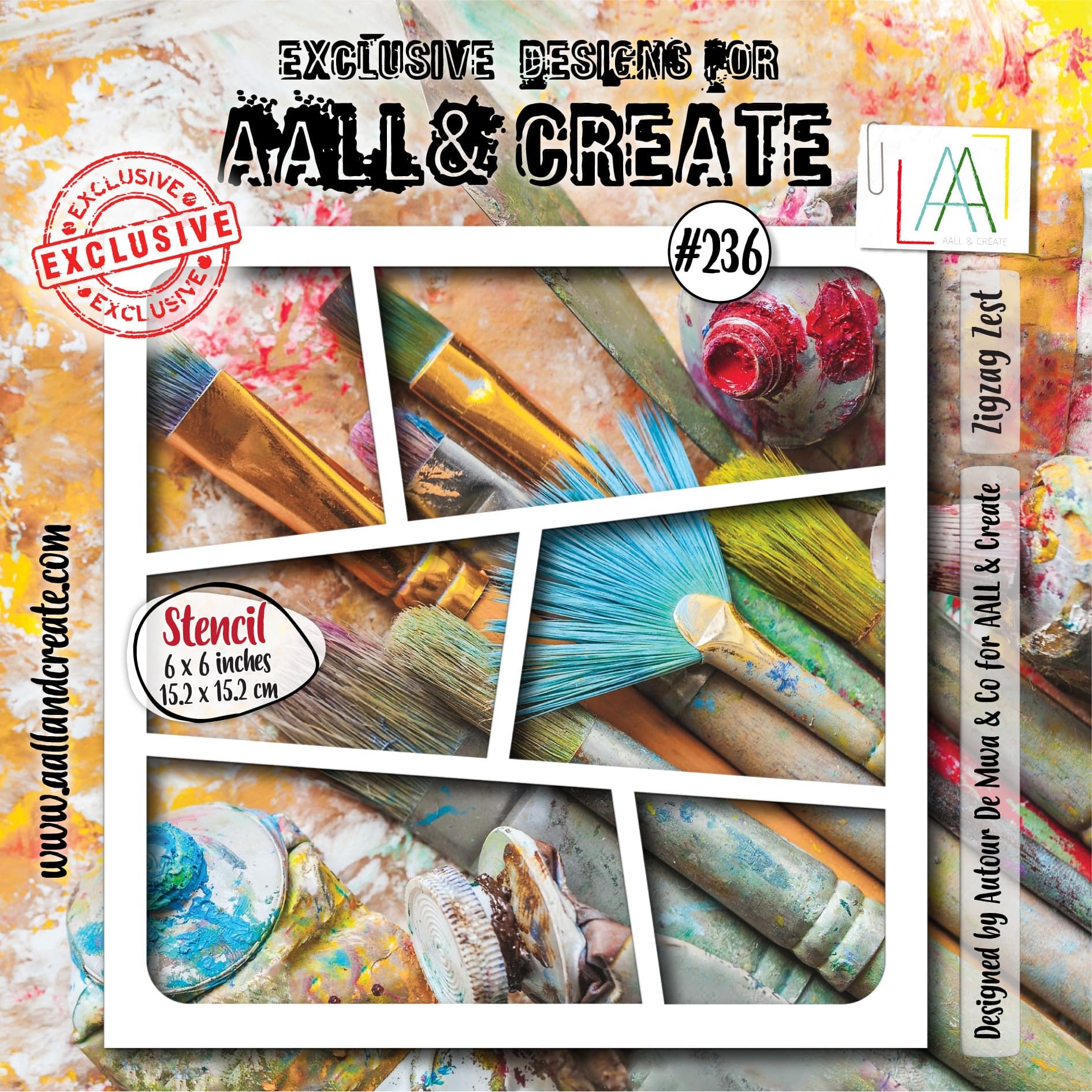 AALL & Create Zigzag Zest 6x6 Stencil 236*