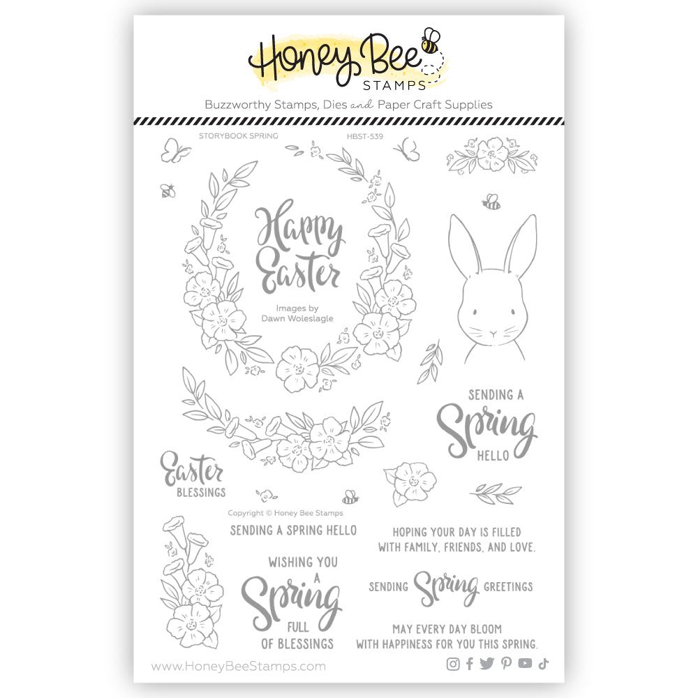 Honey Bee Storybook Spring Clear Stamps hbst-539